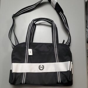 PINK Victoria's Secret Black and White Travel Bag